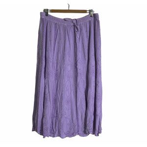 Holy Clothing Nicolette Maxi Fantasy Renaissance Celtic Boho Skirt L/XL Lavender